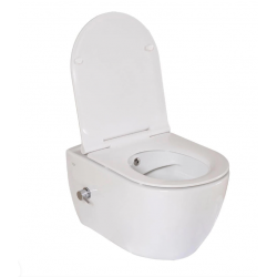 Λεκάνη Κρεμαστή Cerastyle City Rimless Bidet 019100-d με Κάλυμμα Soft Close Λευκή Λεκάνη Κρεμαστή Cerastyle City Rimless Bidet 019100-d με Κάλυμμα Soft Close Λευκή